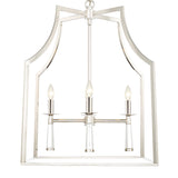 Crystorama Baxter 4 Light Polished Nickel Lantern Chandelier