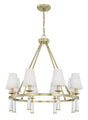 Crystorama Baxter 8 Light Antique Aged Brass Chandelier
