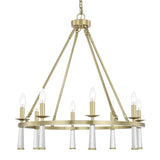 Crystorama Baxter 8 Light Antique Aged Brass Chandelier