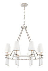 Crystorama Baxter 8 Light Polished Nickel Chandelier