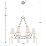 Crystorama Baxter 8 Light Polished Nickel Chandelier