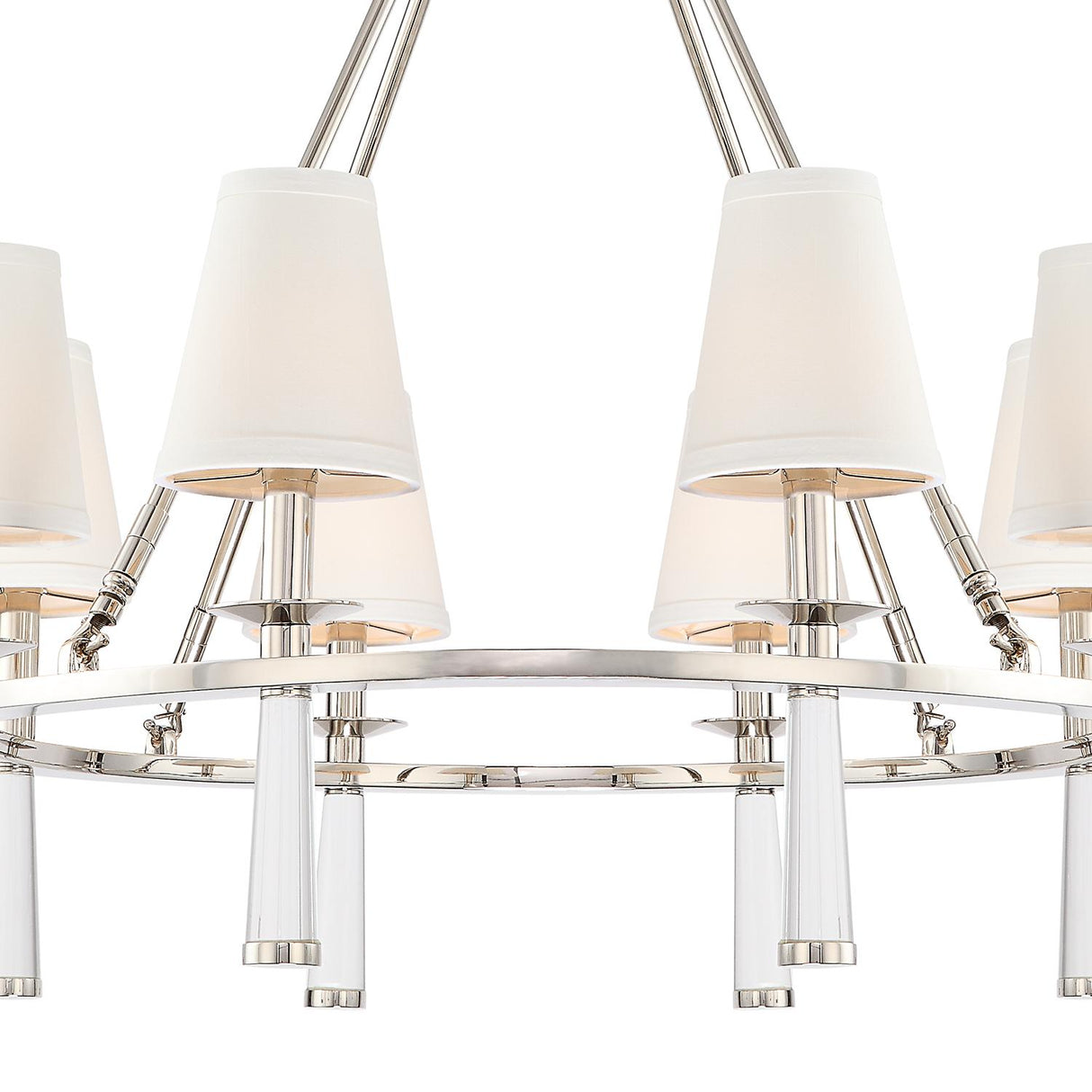 Crystorama Baxter 8 Light Polished Nickel Chandelier