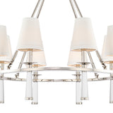 Crystorama Baxter 8 Light Polished Nickel Chandelier