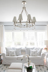 Crystorama Baxter 8 Light Polished Nickel Chandelier