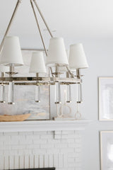 Crystorama Baxter 8 Light Polished Nickel Chandelier