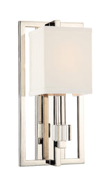 Crystorama Dixon 1 Light Polished Nickel Sconce