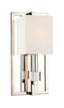 Crystorama Dixon 1 Light Polished Nickel Sconce