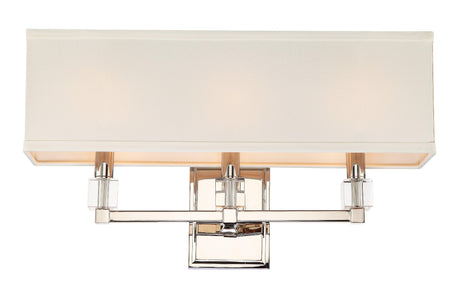 Crystorama Dixon 3 Light Polished Nickel Bathroom Vanity