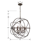 Crystorama Solaris 6 Light English Bronze Chandelier