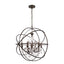 Crystorama Solaris 6 Light Swarovski Strass Crystal English Bronze Sphere Chandelier