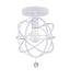 Crystorama Solaris 1 Light Wet White Semi Flush Mount