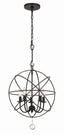 Crystorama Solaris 5 Light English Bronze Mini Chandelier