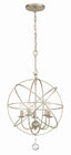 Crystorama Solaris 5 Light Olde Silver Mini Chandelier