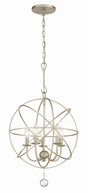 Crystorama Solaris 5 Light Olde Silver Mini Chandelier