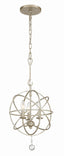 Crystorama Solaris 3 Light Olde Silver Mini Chandelier