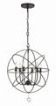 Crystorama Solaris 6 Light English Bronze Sphere Chandelier