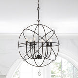Crystorama Solaris 6 Light English Bronze Sphere Chandelier
