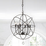 Crystorama Solaris 6 Light English Bronze Sphere Chandelier