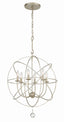 Crystorama Solaris 6 Light Olde Silver Sphere Chandelier