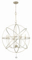Crystorama Solaris 9 Light Olde Silver Sphere Chandelier