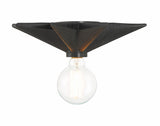 Crystorama Astro 1 Light Black Flush Mount