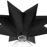Crystorama Astro 1 Light Black Flush Mount