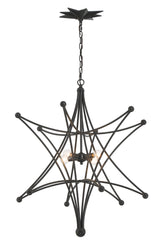 Crystorama Astro 4 Light Black Chandelier