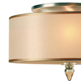 Crystorama Luxo 3 Light Drum Shade Antique Brass Flush Mount