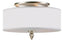 Crystorama Luxo 3 Light Drum Shade Satin Nickel Flush Mount