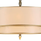 Crystorama Luxo 5 Light Drum Shade Antique Brass Chandelier