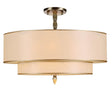 Crystorama Luxo 5 Light Antique Brass Semi Flush Mount