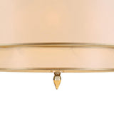Crystorama Luxo 5 Light Antique Brass Semi Flush Mount