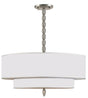 Crystorama Luxo 5 Light Drum Shade Satin Nickel Chandelier