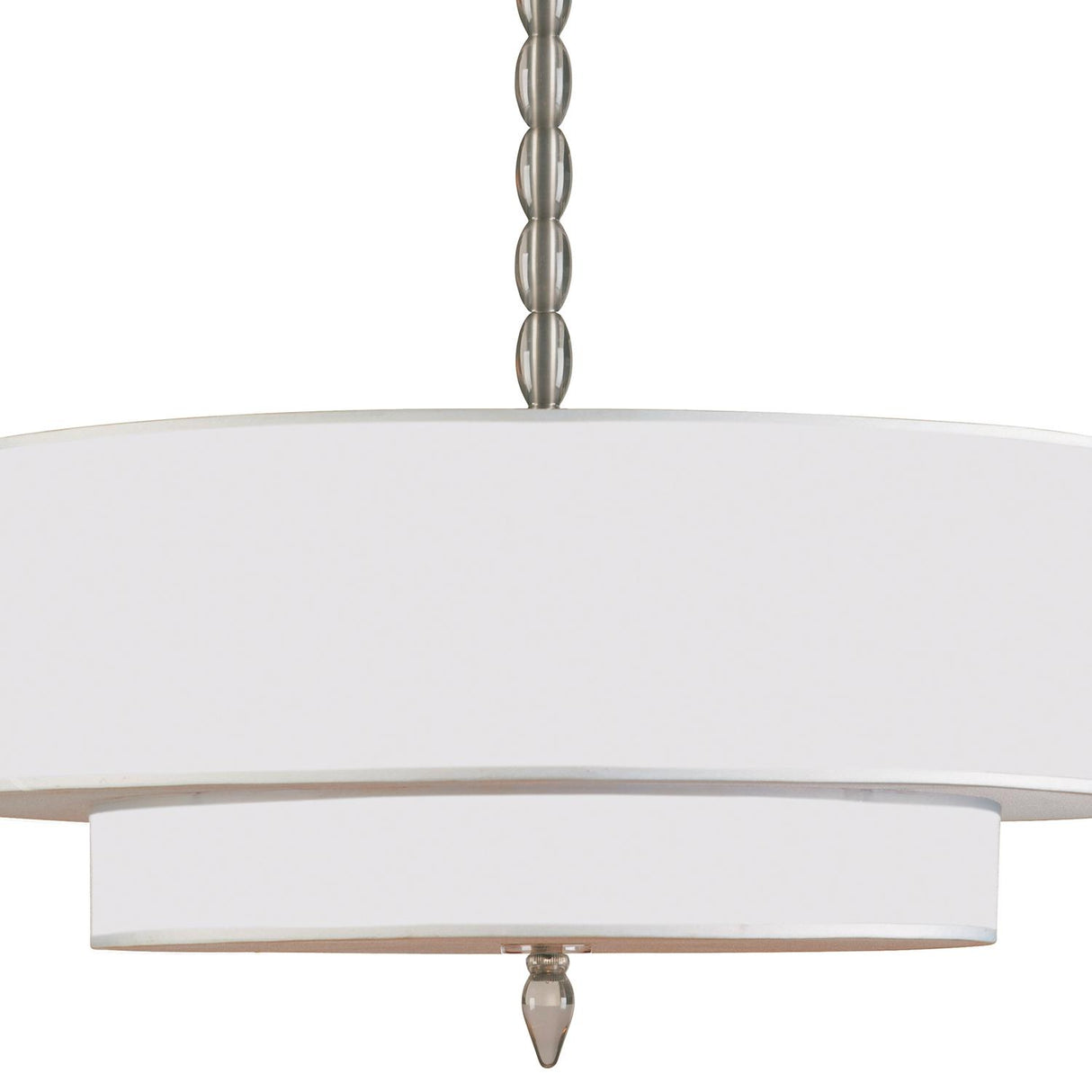 Crystorama Luxo 5 Light Drum Shade Satin Nickel Chandelier