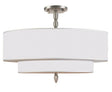 Crystorama Luxo 5 Light Satin Nickel Semi Flush Mount