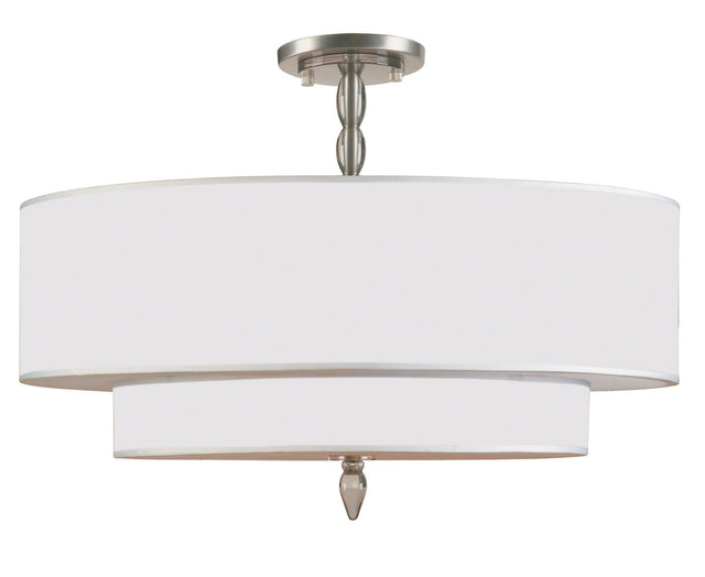 Crystorama Luxo 5 Light Satin Nickel Semi Flush Mount