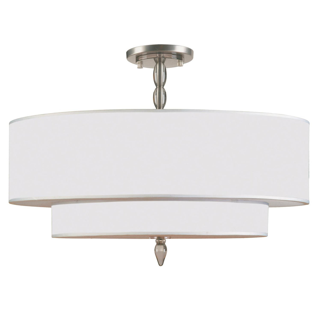 Crystorama Luxo 5 Light Satin Nickel Semi Flush Mount