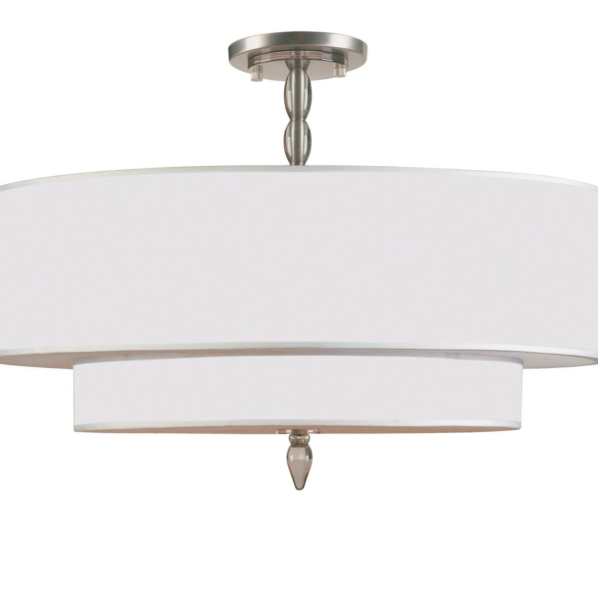 Crystorama Luxo 5 Light Satin Nickel Semi Flush Mount