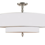 Crystorama Luxo 5 Light Satin Nickel Semi Flush Mount