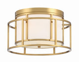 Crystorama Brian Patrick Flynn Hulton 2 Light Luxe Gold Flush Mount