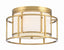 Crystorama Brian Patrick Flynn Hulton 2 Light Luxe Gold Flush Mount