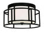 Crystorama Brian Patrick Flynn Hulton 2 Light Matte Black Flush Mount
