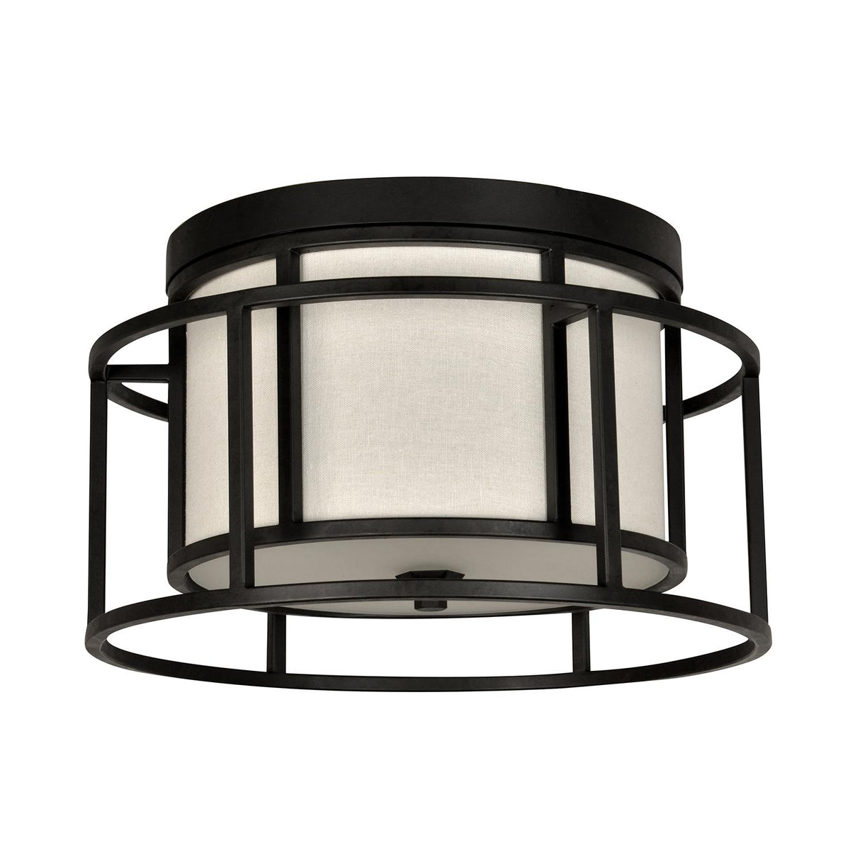 Crystorama Brian Patrick Flynn Hulton 2 Light Matte Black Flush Mount