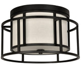 Crystorama Brian Patrick Flynn Hulton 2 Light Matte Black Flush Mount
