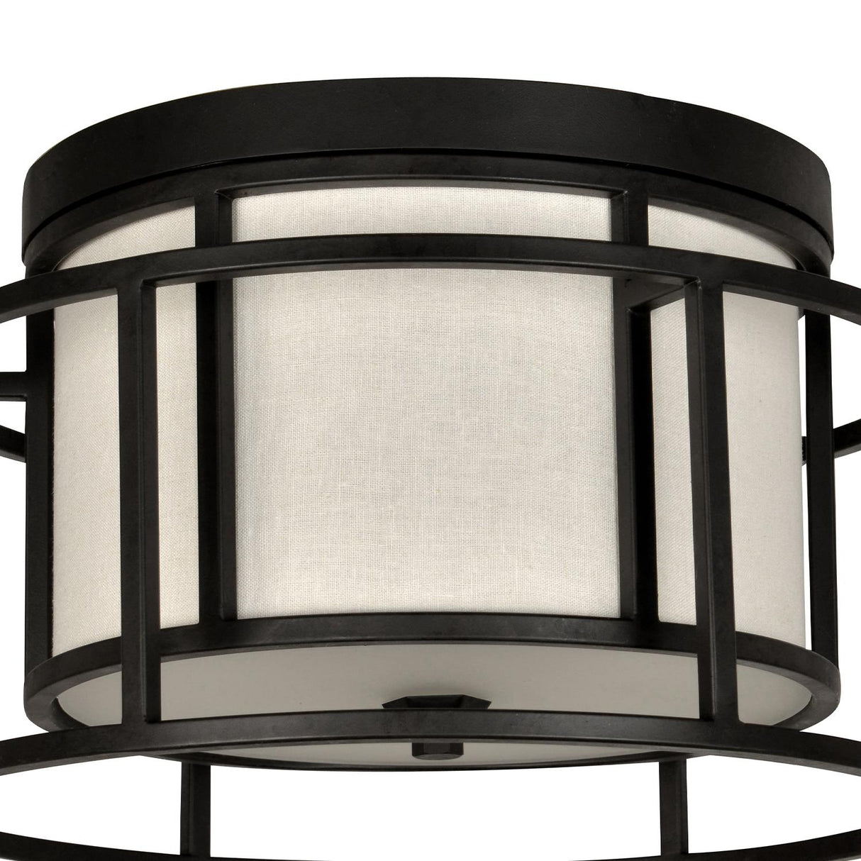 Crystorama Brian Patrick Flynn Hulton 2 Light Matte Black Flush Mount