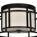Crystorama Brian Patrick Flynn Hulton 2 Light Matte Black Flush Mount