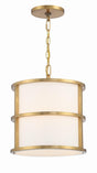 Crystorama Brian Patrick Flynn Hulton 3 Light Luxe Gold Mini Pendant