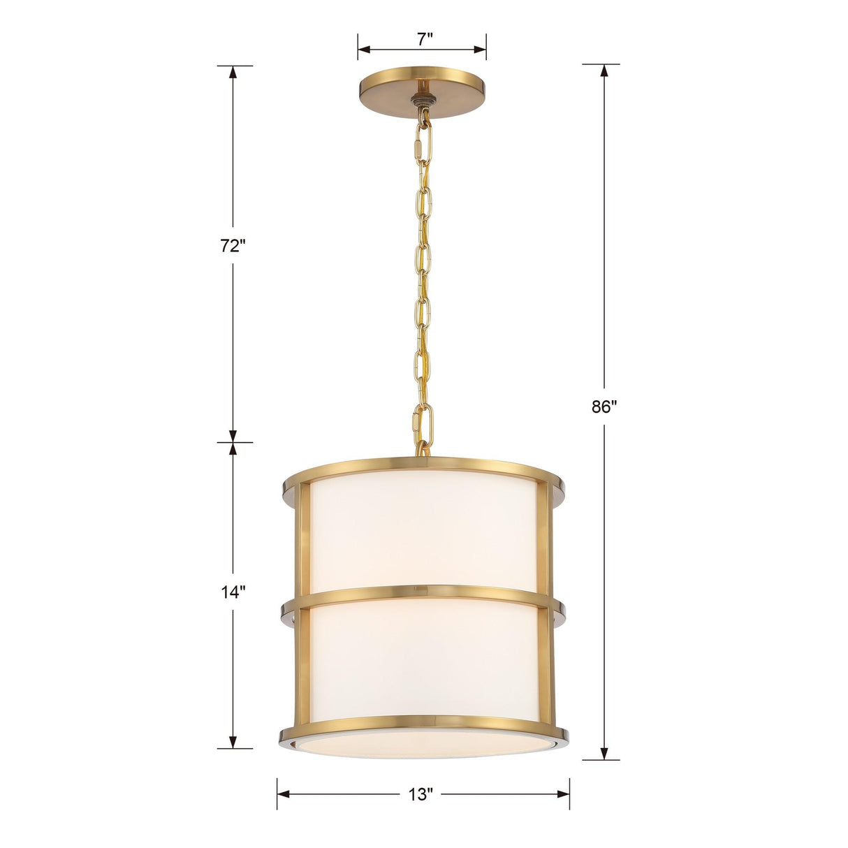 Crystorama Brian Patrick Flynn Hulton 3 Light Luxe Gold Mini Pendant