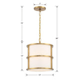 Crystorama Brian Patrick Flynn Hulton 3 Light Luxe Gold Mini Pendant