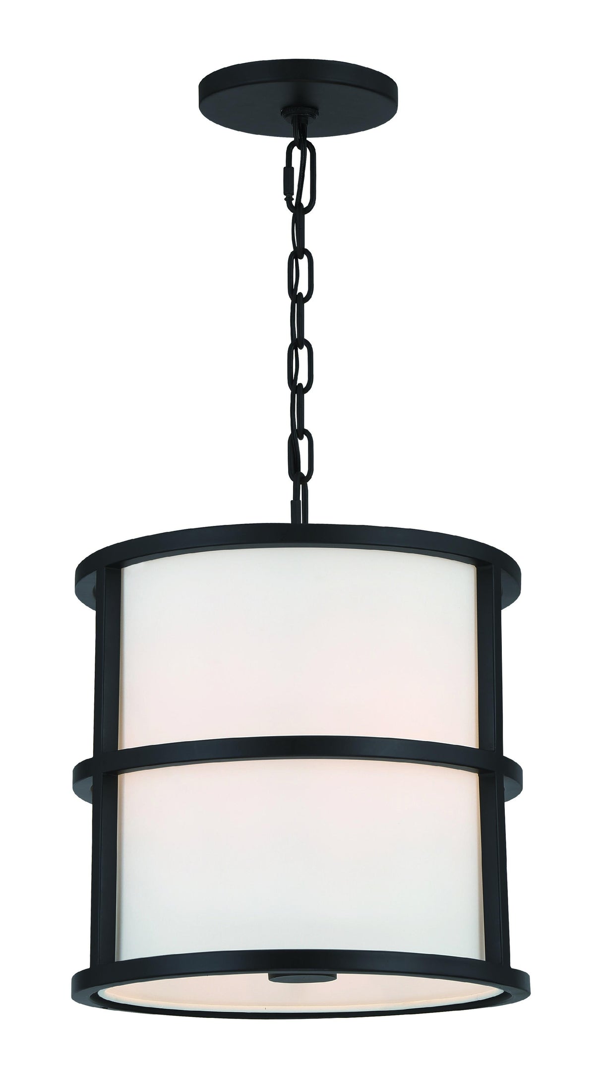 Crystorama Brian Patrick Flynn Hulton 3 Light Matte Black Mini Pendant
